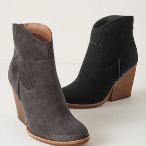 Kork-Ease Women’s Lapra Suede Western Booties – Size 10, Gray